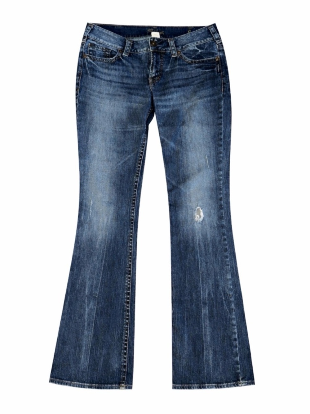 Silver Jeans Co. Suki Bootcut Distressed Flare Denim Low Rise Women’s 27